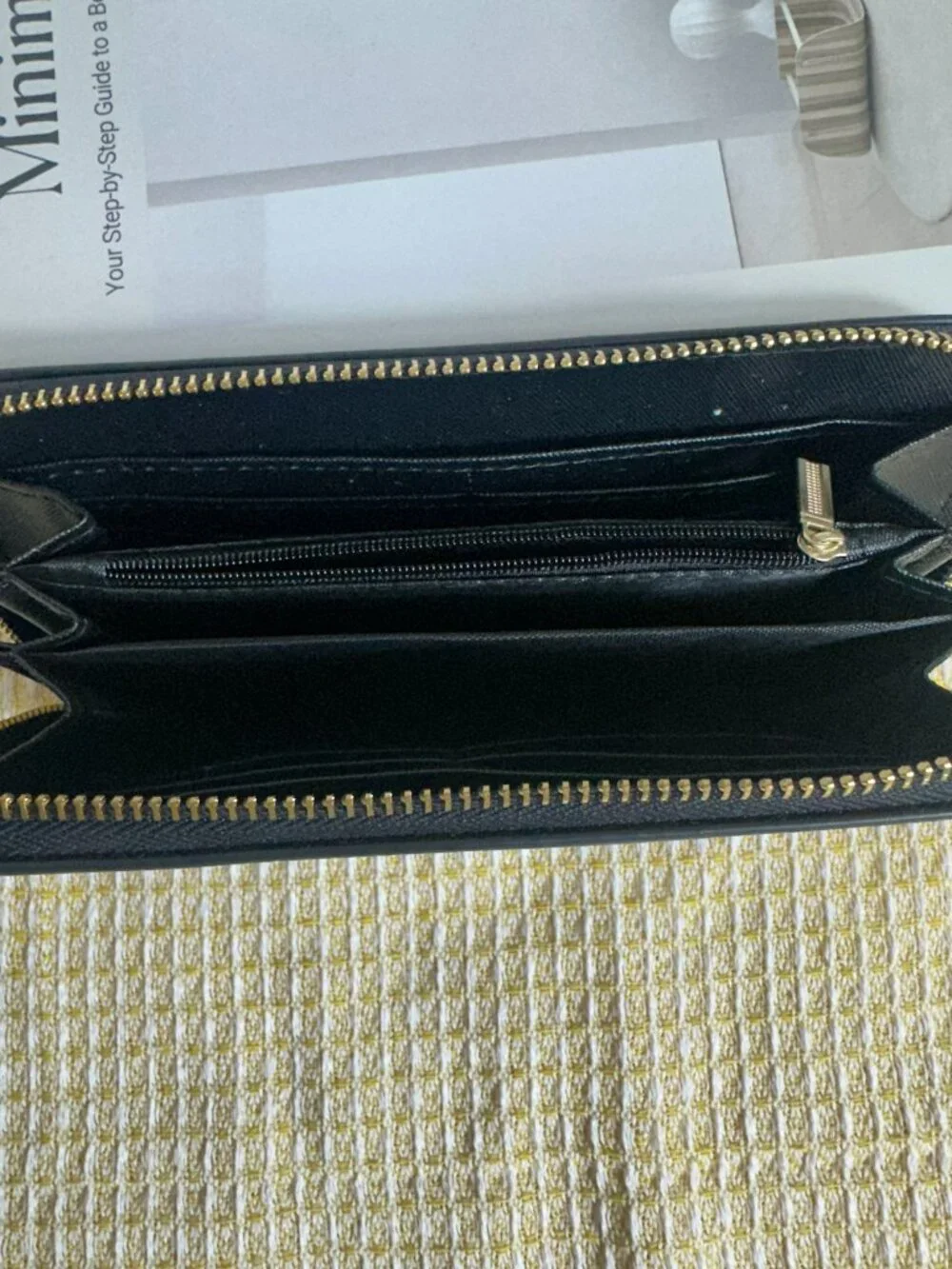 Coach Black Leather Zip Around Long Wallet